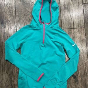 Girl’s Turquoise and Pink Nike Pullover
